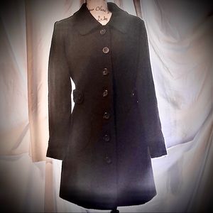 LEI Black women’s swing coat -large weave-Medium